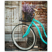 Декоративное панно для детской Creative Wood Велосипеды Велосипеды - Велосипед и сирень